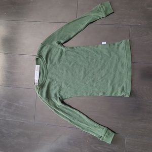 Green merino long sleeve 3T pajama base layer top